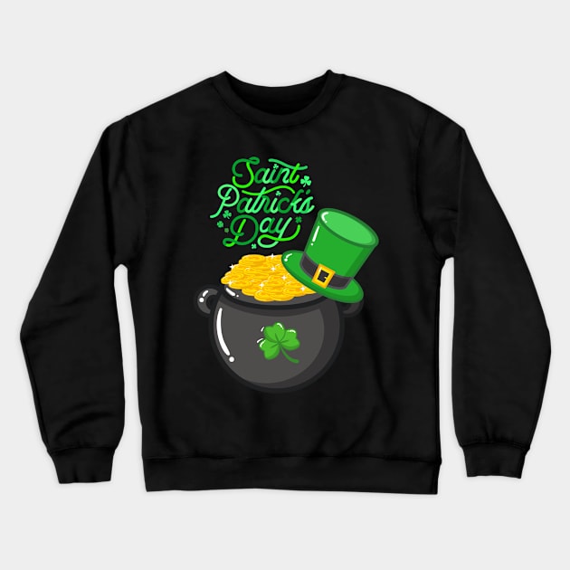 Happy St. Patrick's Day Crewneck Sweatshirt by Hensen V parkes